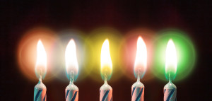 five candles on birthday